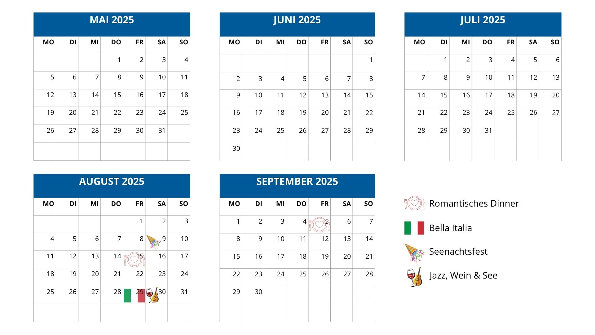 Deinis Saisonkalender Rundfahrten